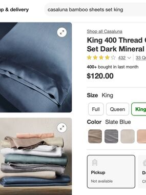 Casaluna King Size Rayon Sheet Set - Brand New